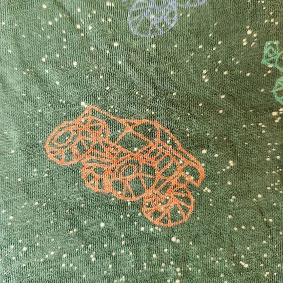 Craft + Flow boys pine Green long sleeve constellation shirt Henley 100% cotton - Picture 2 of 5